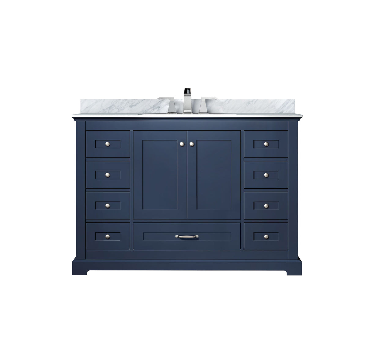 Lexora Dukes 48 in. Navy Blue Single Sink Bath Vanity