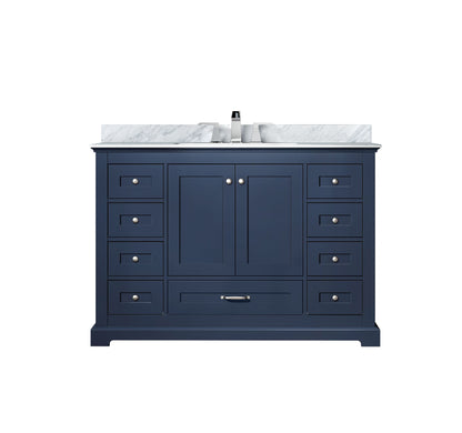 Lexora Dukes 48 in. Navy Blue Single Sink Bath Vanity