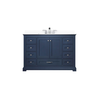 Lexora Dukes 48 in. Navy Blue Single Sink Bath Vanity