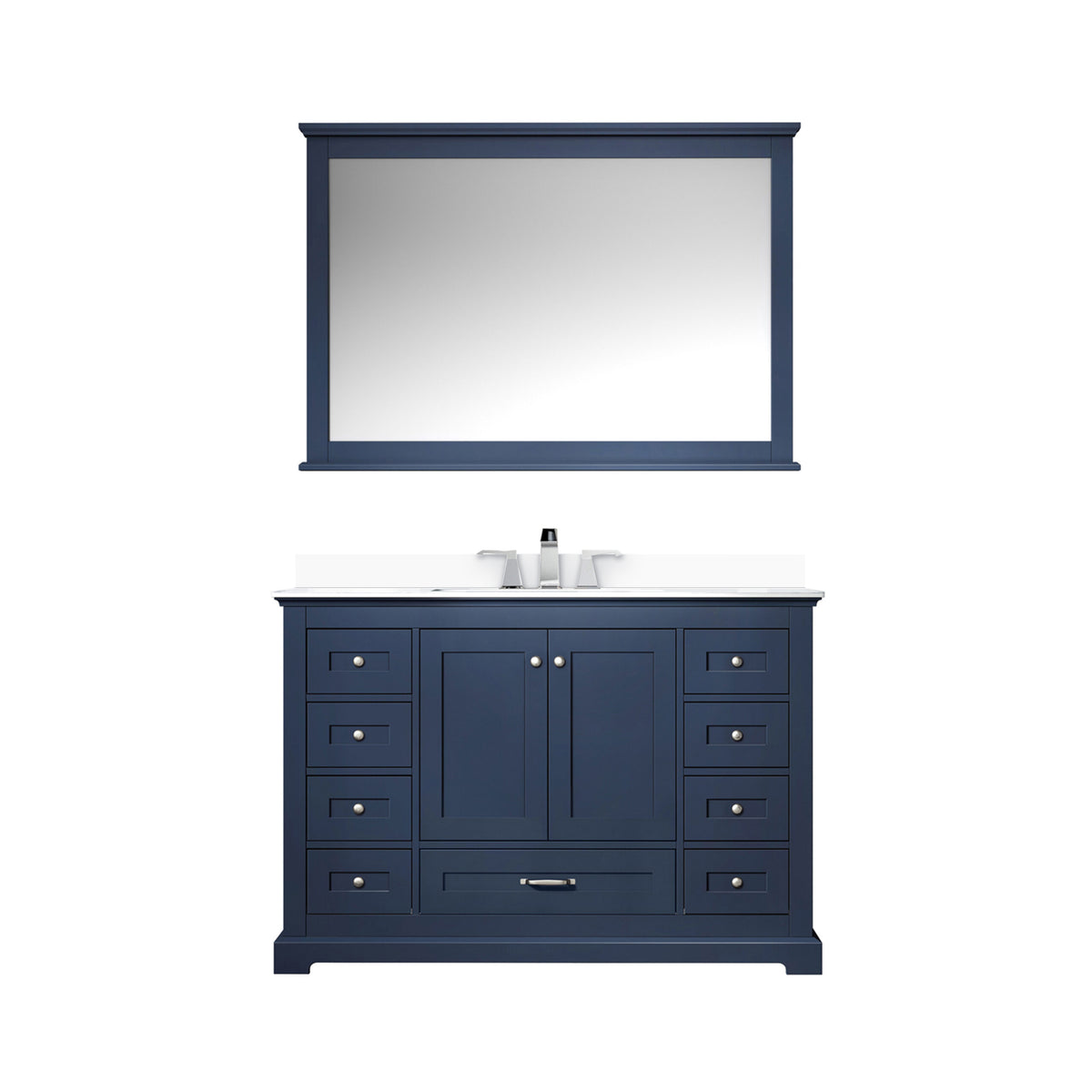 Lexora Dukes 48 in. Navy Blue Single Sink Bath Vanity