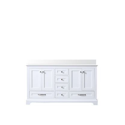 Lexora Dukes 60 in. White Double Sink Bath Vanity