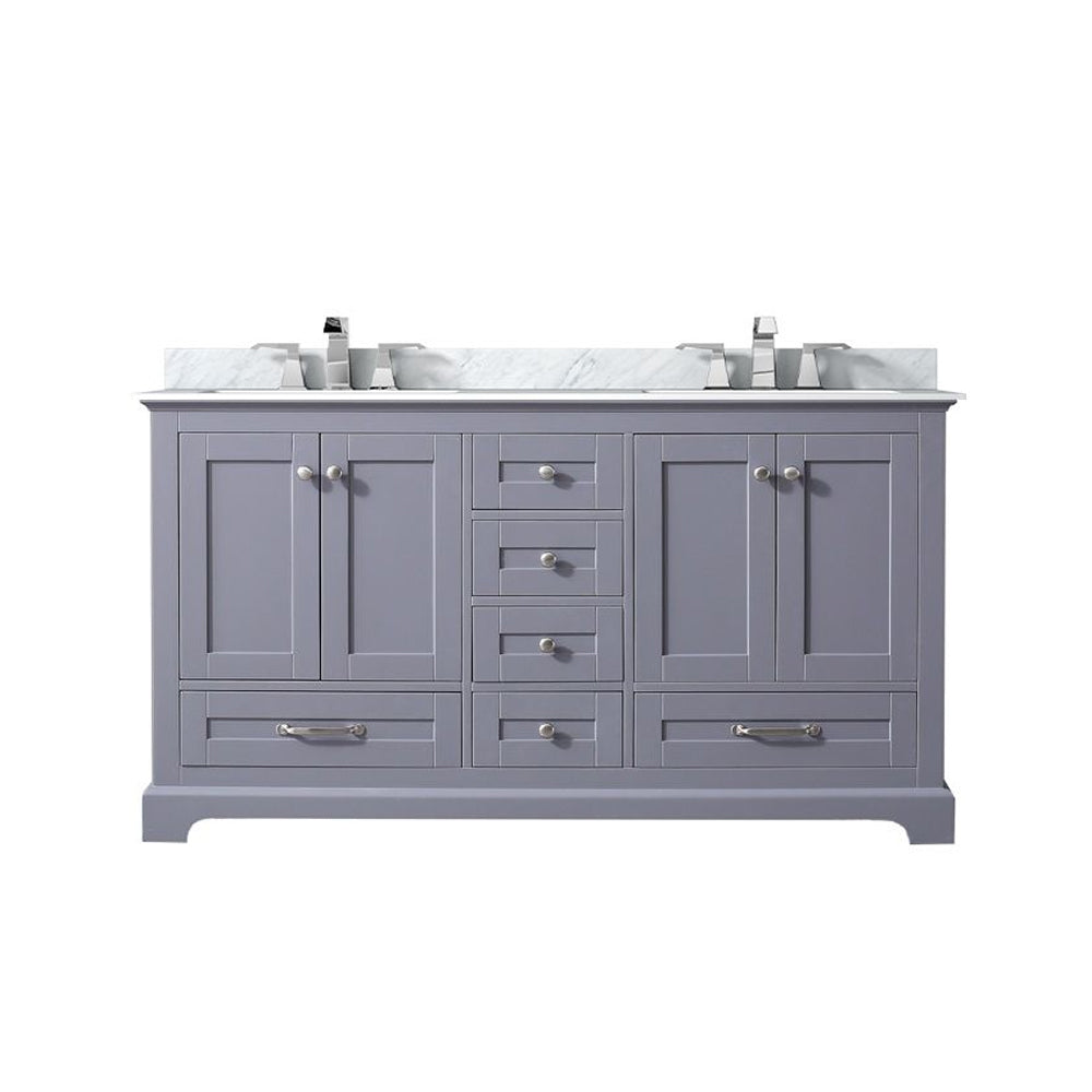 Lexora Dukes 60 in. Dark Grey Double Sink Bath Vanity