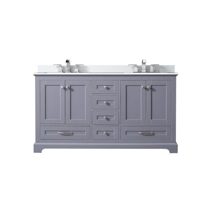 Lexora Dukes 60 in. Dark Grey Double Sink Bath Vanity