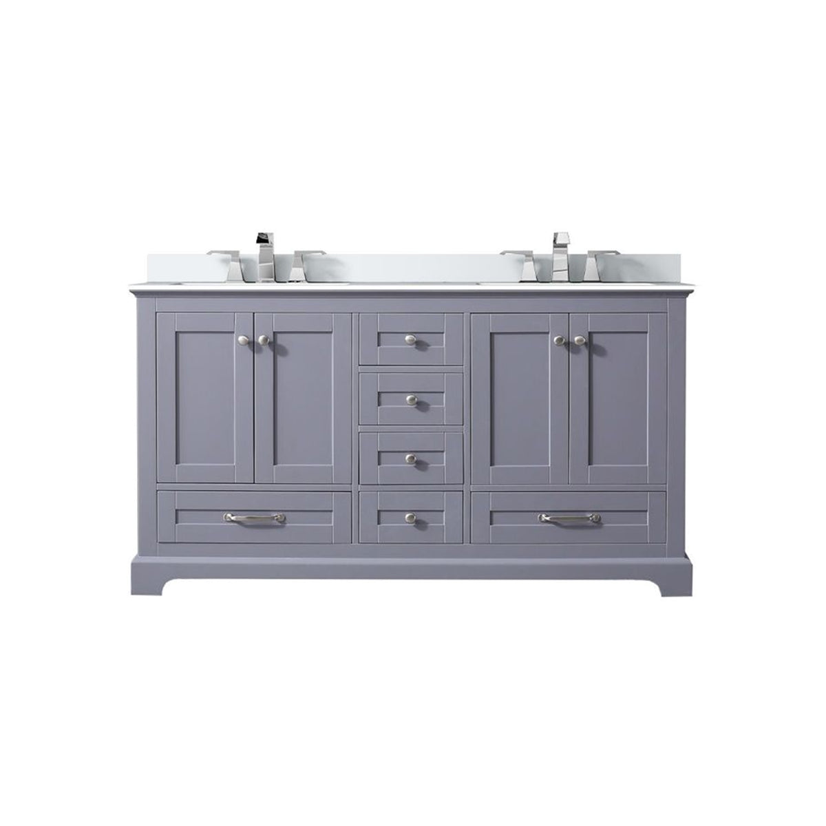 Lexora Dukes 60 in. Dark Grey Double Sink Bath Vanity