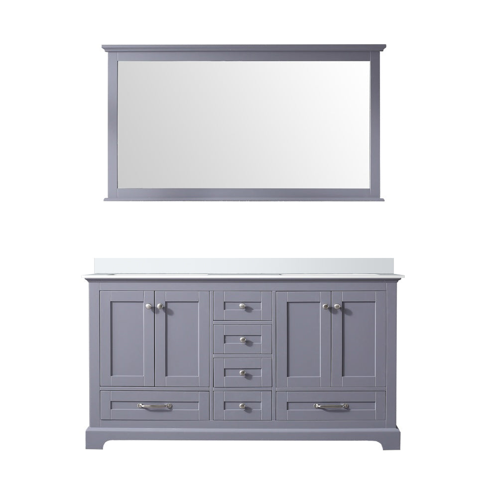 Lexora Dukes 60 in. Dark Grey Double Sink Bath Vanity