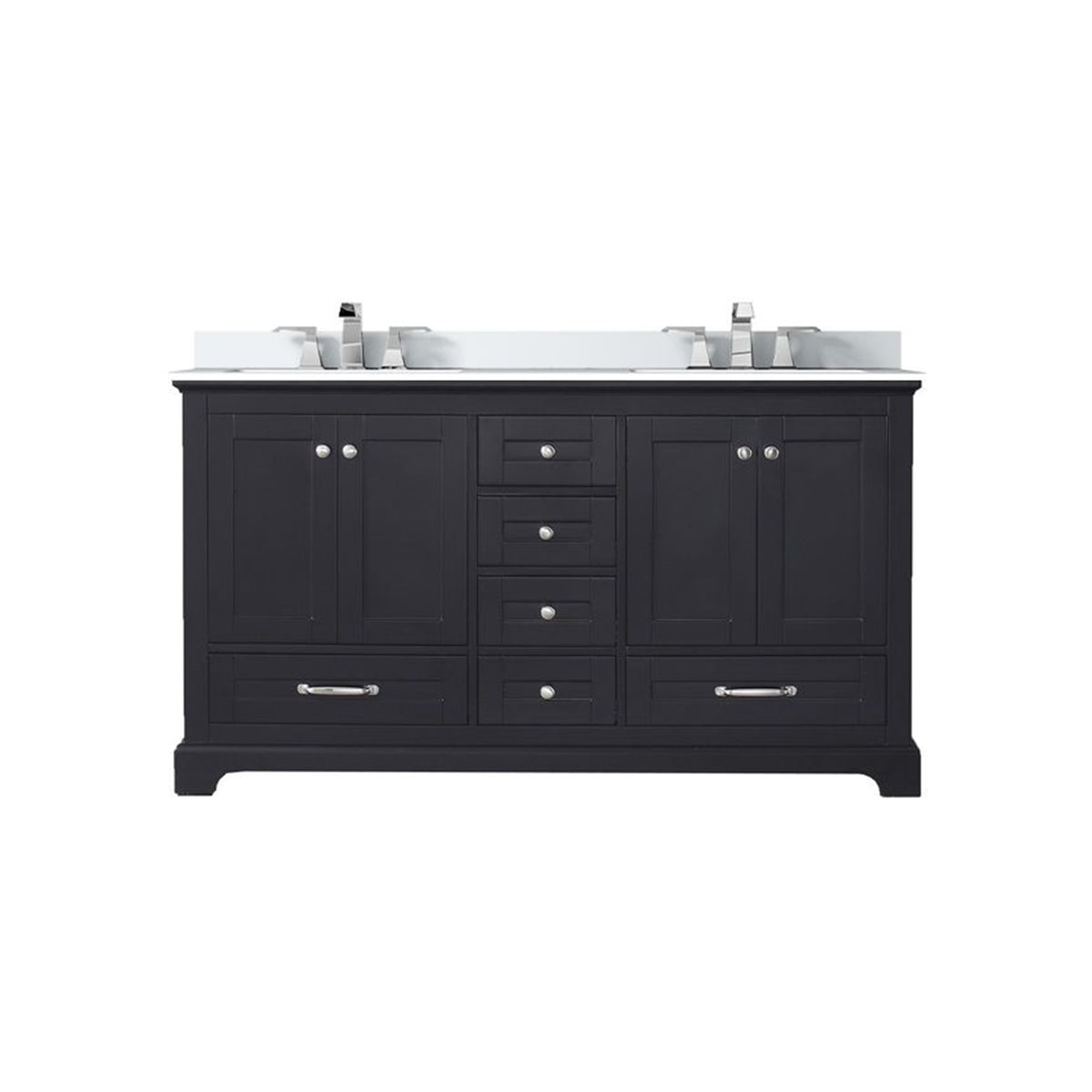 Lexora Dukes 60 in. Espresso Double Sink Bath Vanity