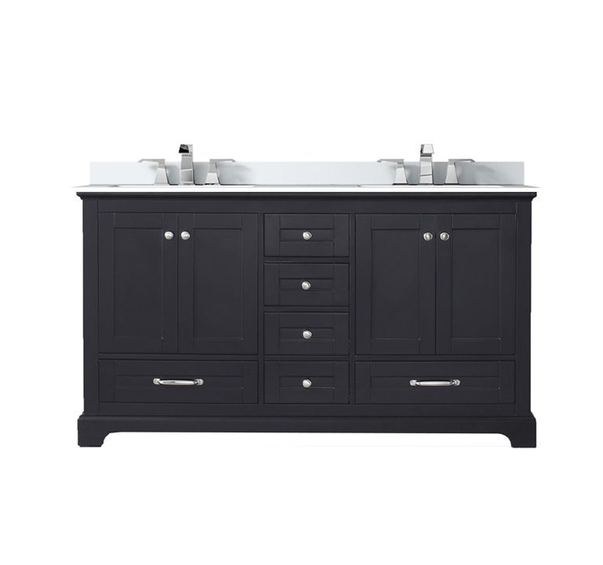 Lexora Dukes 60 in. Espresso Double Sink Bath Vanity