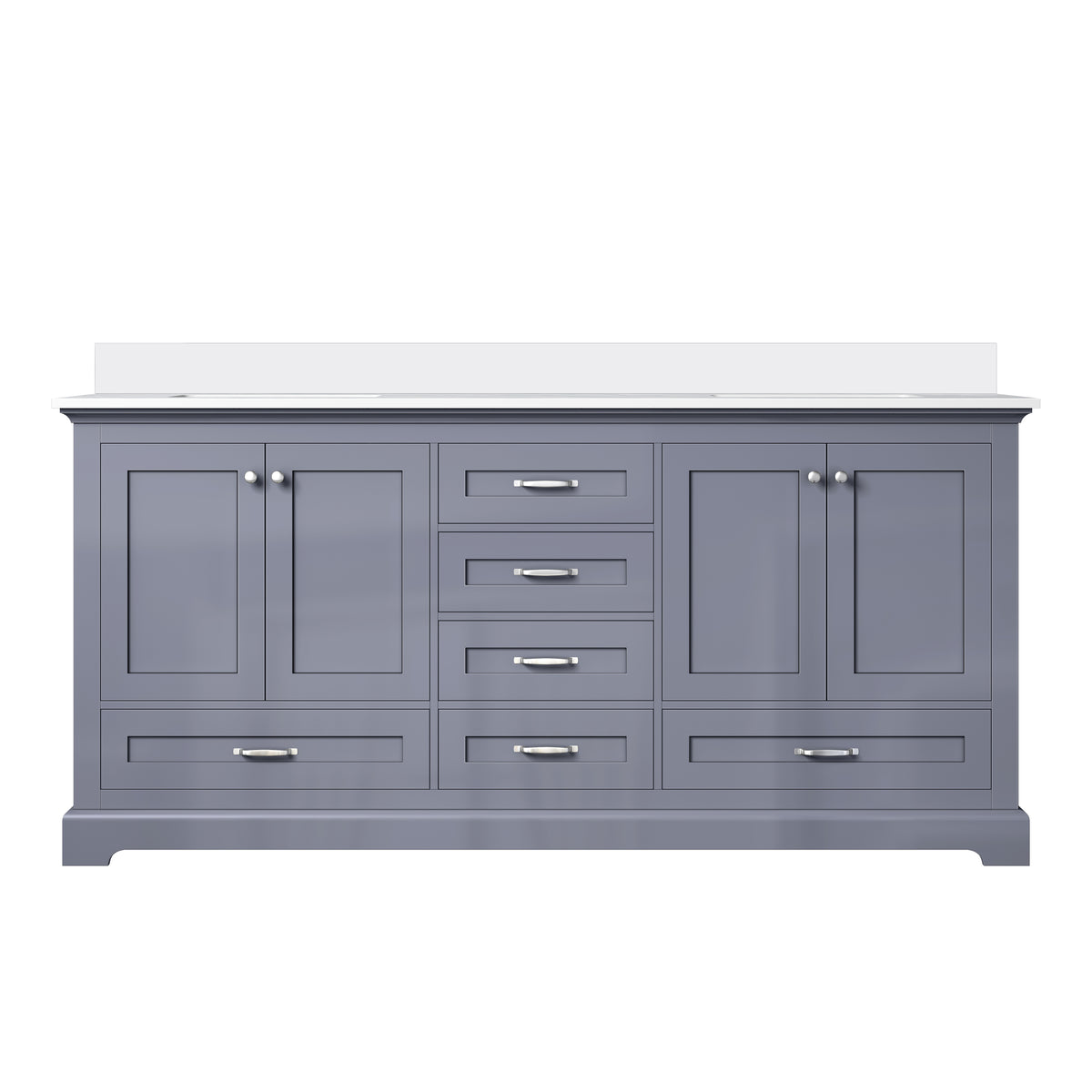 Lexora Dukes 72 in. Dark Grey Double Sink Bath Vanity