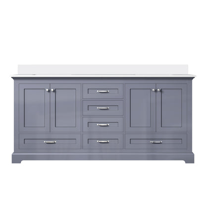 Lexora Dukes 72 in. Dark Grey Double Sink Bath Vanity