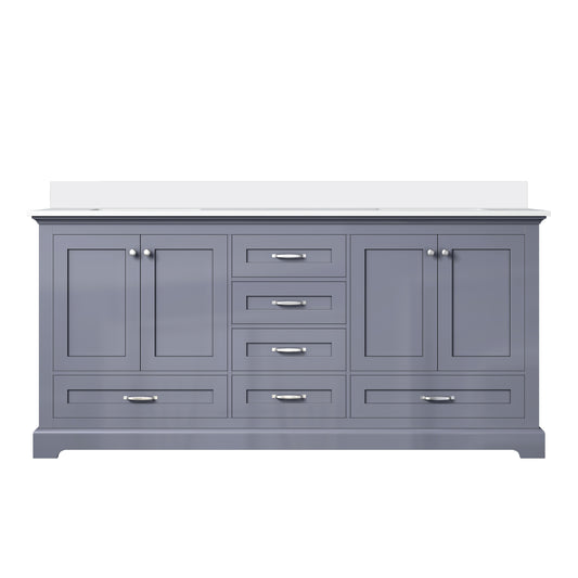 Lexora Dukes 72 in. Dark Grey Double Sink Bath Vanity
