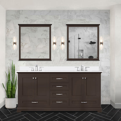 Lexora Dukes 72 in. Espresso Double Sink Bath Vanity