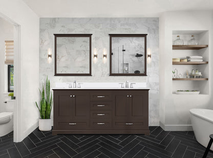 Lexora Dukes 72 in. Espresso Double Sink Bath Vanity
