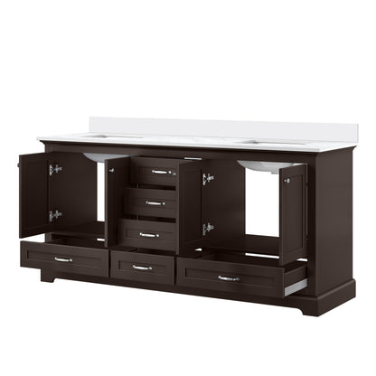 Lexora Dukes 72 in. Espresso Double Sink Bath Vanity