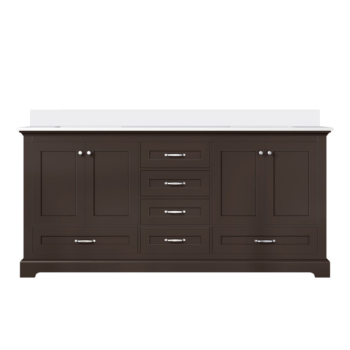 Lexora Dukes 72 in. Espresso Double Sink Bath Vanity