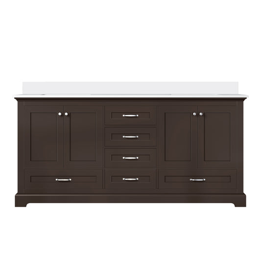 Lexora Dukes 72 in. Espresso Double Sink Bath Vanity