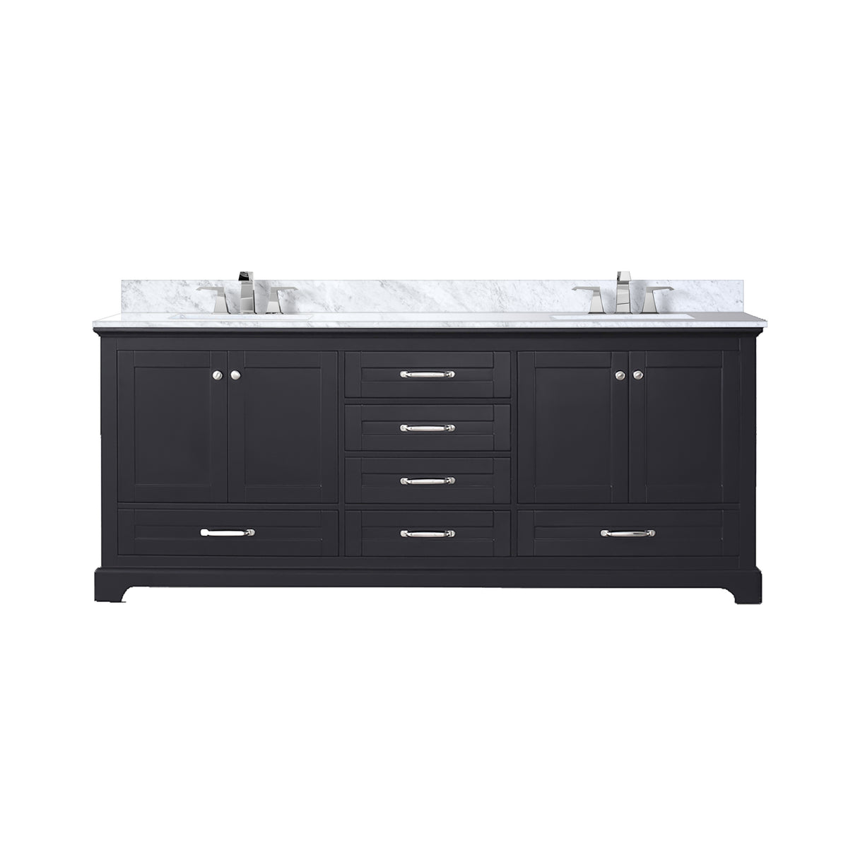 Lexora Dukes 80 in. Espresso Double Sink Bath Vanity