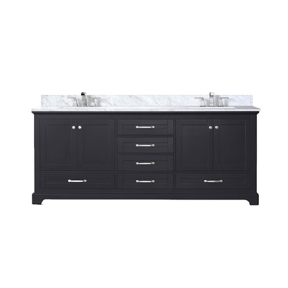 Lexora Dukes 80 in. Espresso Double Sink Bath Vanity