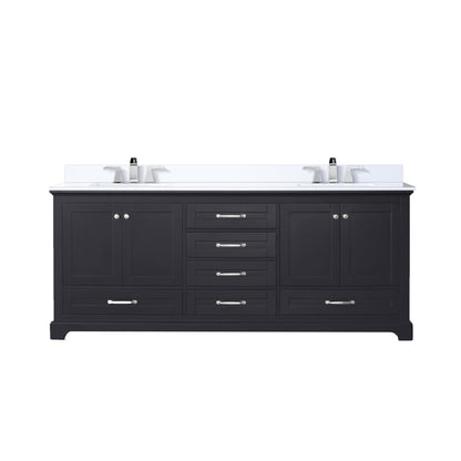 Lexora Dukes 80 in. Espresso Double Sink Bath Vanity