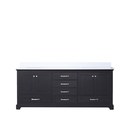 Lexora Dukes 80 in. Espresso Double Sink Bath Vanity