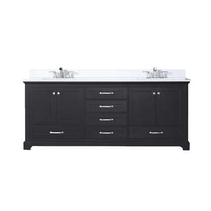 Lexora Dukes 80 in. Espresso Double Sink Bath Vanity