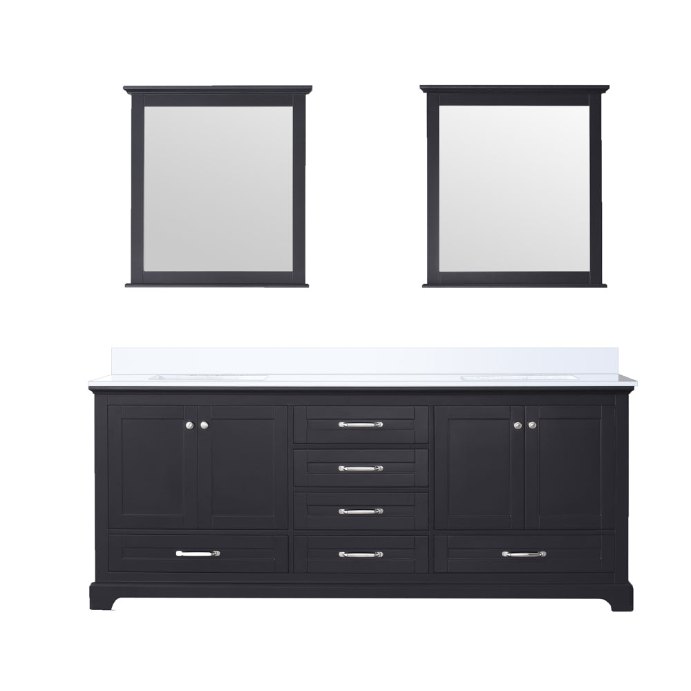 Lexora Dukes 80 in. Espresso Double Sink Bath Vanity