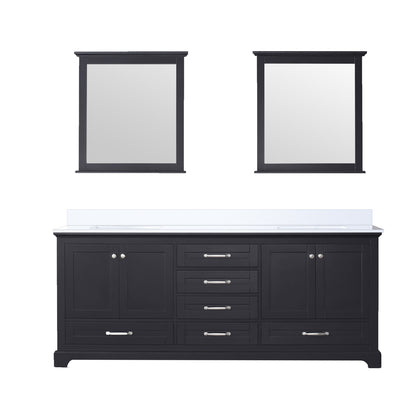 Lexora Dukes 80 in. Espresso Double Sink Bath Vanity
