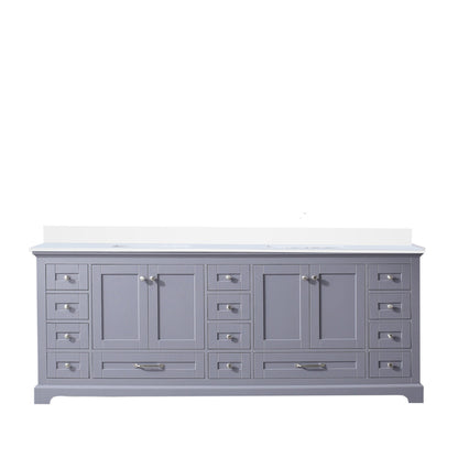 Lexora Dukes 84 in. Dark Grey Double Sink Bath Vanity