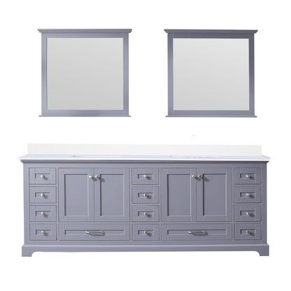 Lexora Dukes 84 in. Dark Grey Double Sink Bath Vanity