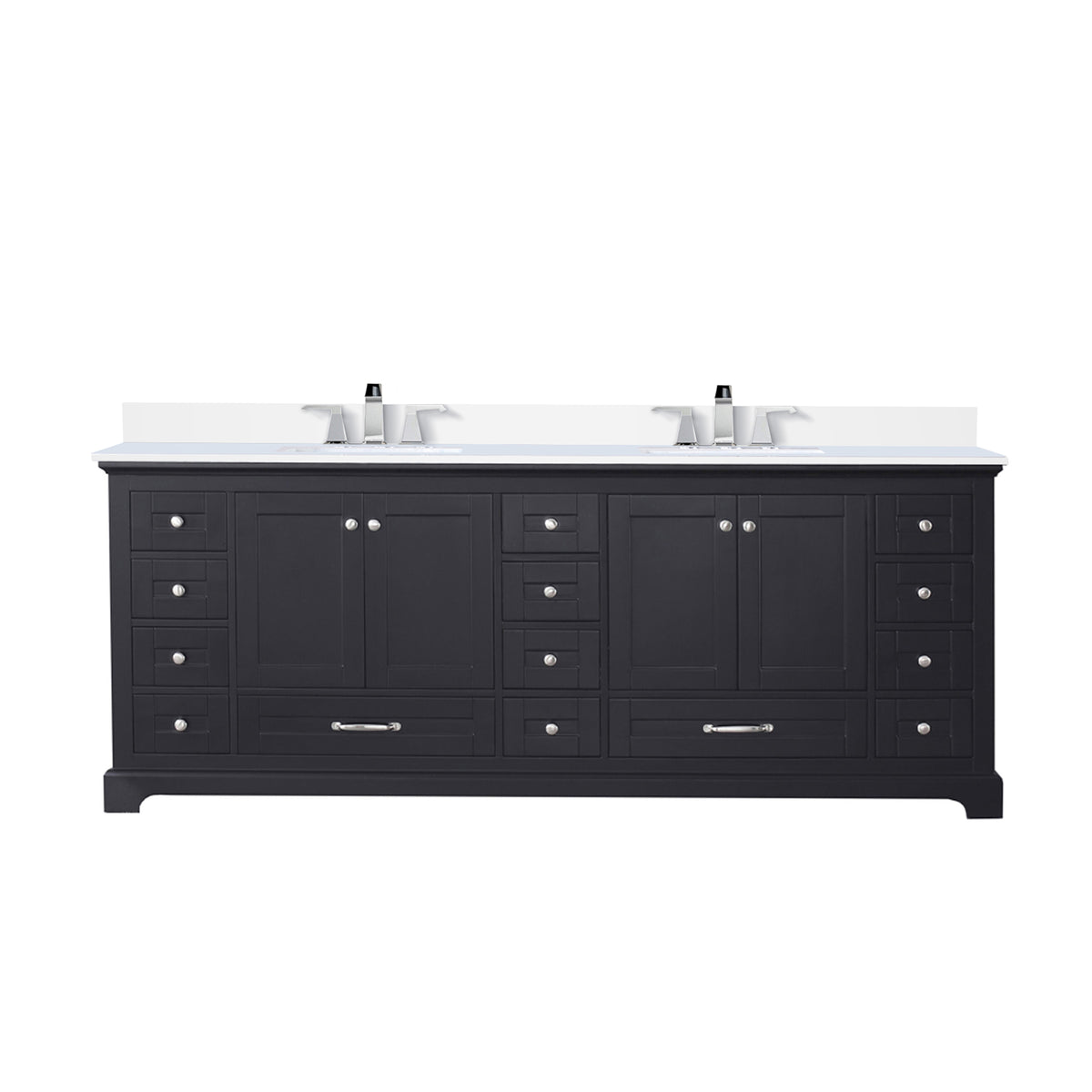 Lexora Dukes 84 in. Espresso Double Sink Bath Vanity