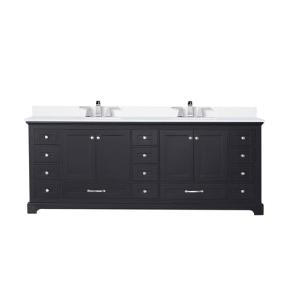 Lexora Dukes 84 in. Espresso Double Sink Bath Vanity