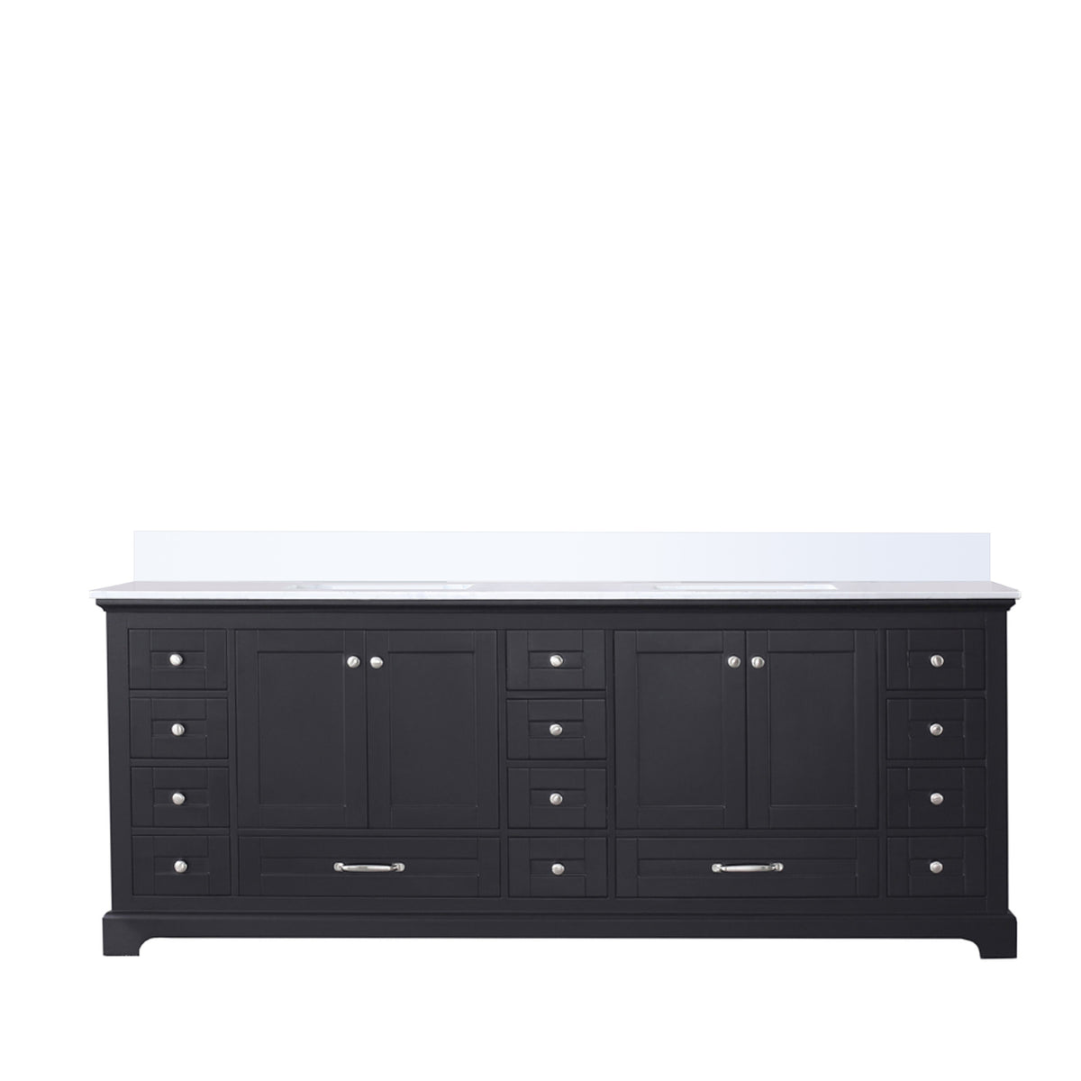 Lexora Dukes 84 in. Espresso Double Sink Bath Vanity