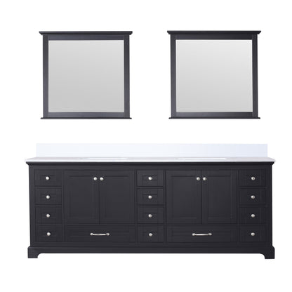 Lexora Dukes 84 in. Espresso Double Sink Bath Vanity