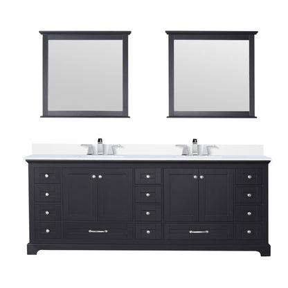 Lexora Dukes 84 in. Espresso Double Sink Bath Vanity