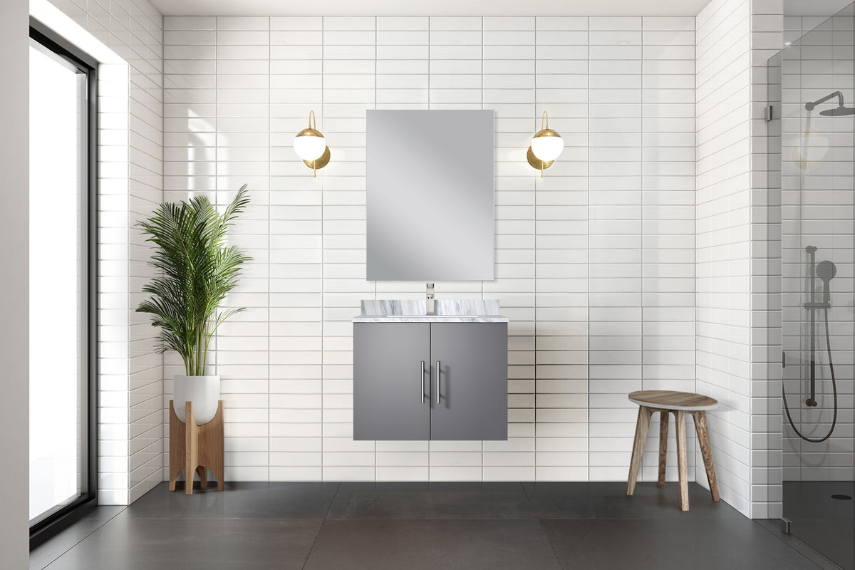 Lexora Geneva 24 in. Dark Grey Single Sink Bath Vanity