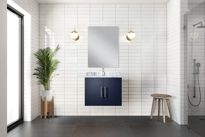 Lexora Geneva 24 in. Navy Blue Single Sink Bath Vanity