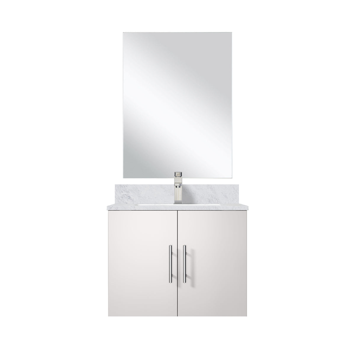 Lexora Geneva 24 in. Glossy White Single Sink Bath Vanity