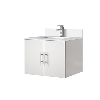 Lexora Geneva 24 in. Glossy White Single Sink Bath Vanity