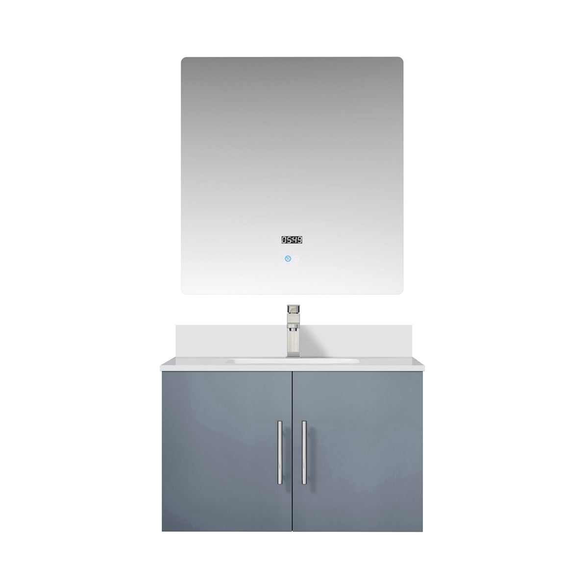 Lexora Geneva 30 in. Dark Grey Single Sink Bath Vanity