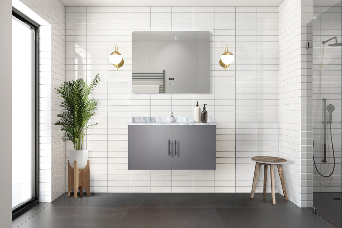 Lexora Geneva 36 in. Dark Grey Single Sink Bath Vanity