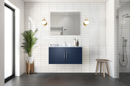 Lexora Geneva 36 in. Navy Blue Single Sink Bath Vanity