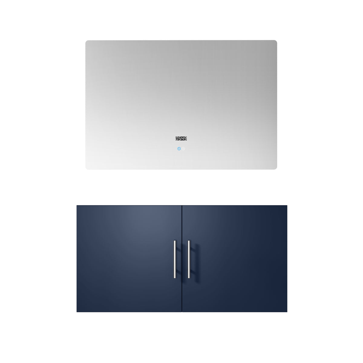 Lexora Geneva 36 in. Navy Blue Single Sink Bath Vanity