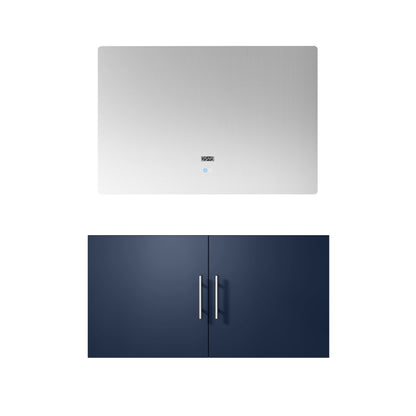 Lexora Geneva 36 in. Navy Blue Single Sink Bath Vanity