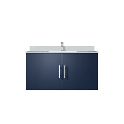 Lexora Geneva 36 in. Navy Blue Single Sink Bath Vanity