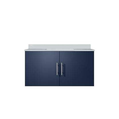 Lexora Geneva 36 in. Navy Blue Single Sink Bath Vanity