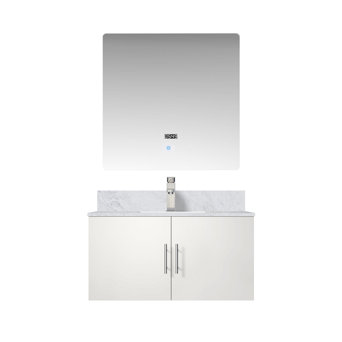 Lexora Geneva 36 in. Glossy White Single Sink Bath Vanity