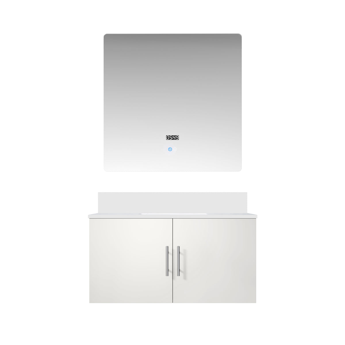Lexora Geneva 36 in. Glossy White Single Sink Bath Vanity