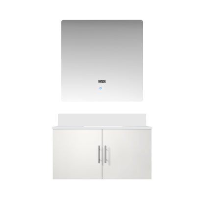 Lexora Geneva 36 in. Glossy White Single Sink Bath Vanity