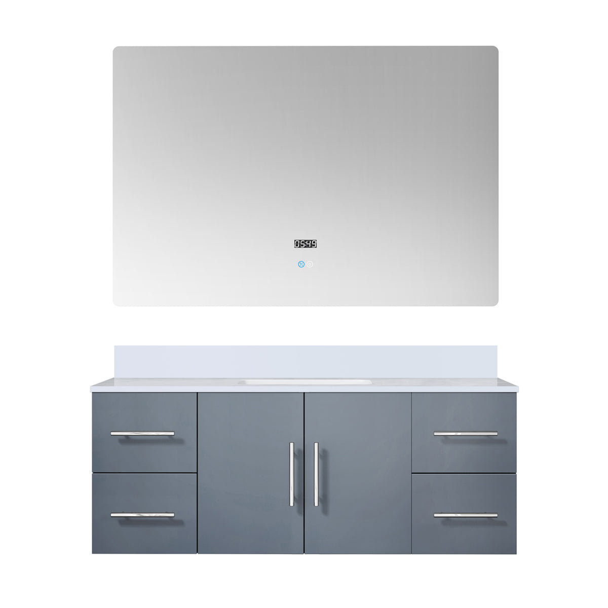 Lexora Geneva 48 in. Dark Grey Single Sink Bath Vanity