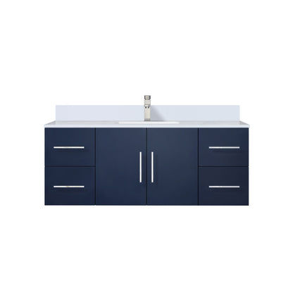 Lexora Geneva 48 in. Navy Blue Single Sink Bath Vanity