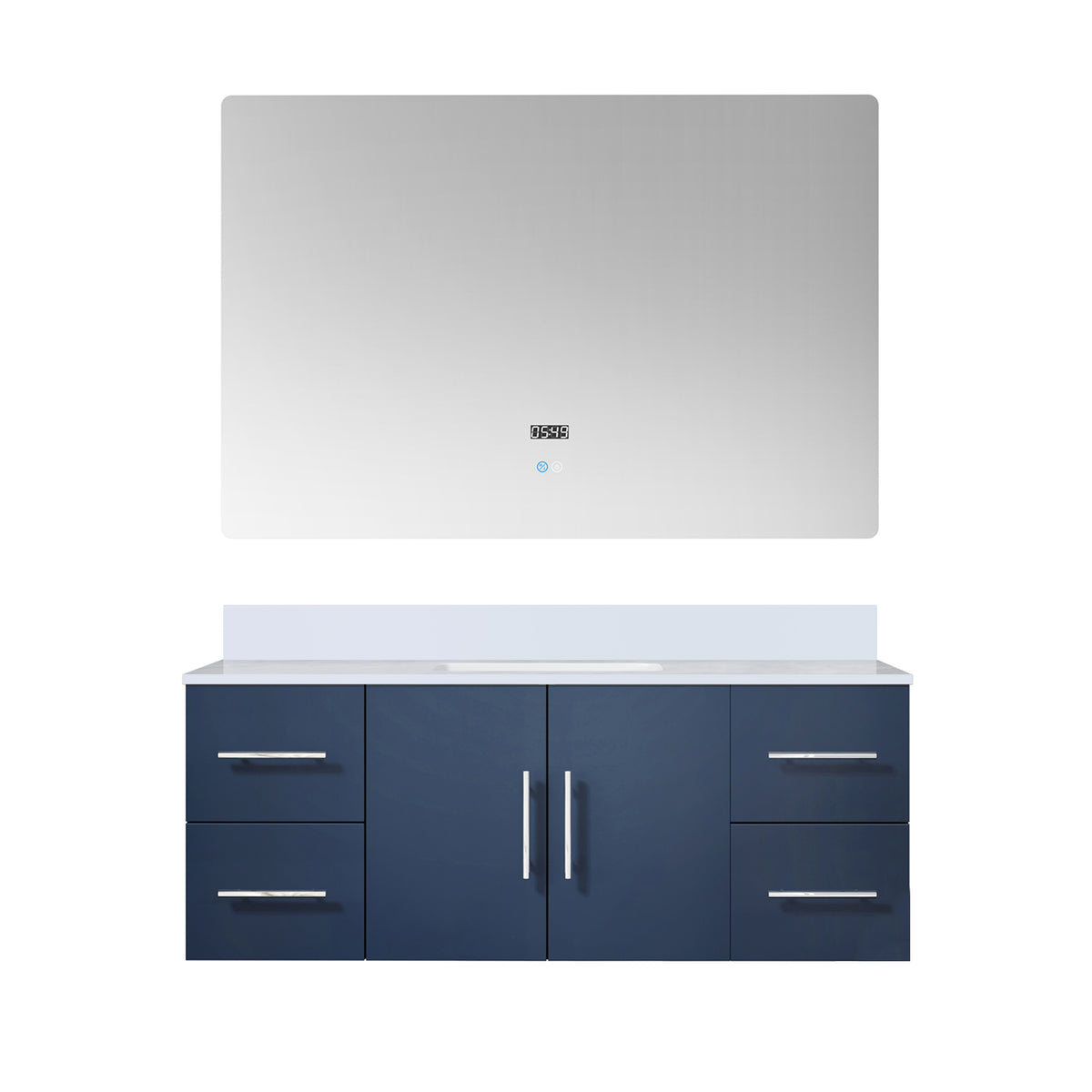 Lexora Geneva 48 in. Navy Blue Single Sink Bath Vanity